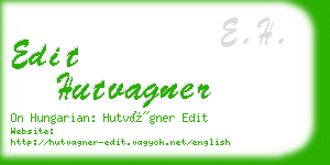 edit hutvagner business card